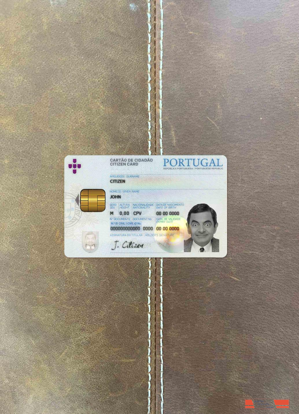 Portugal ID photolook FRONT PSD template